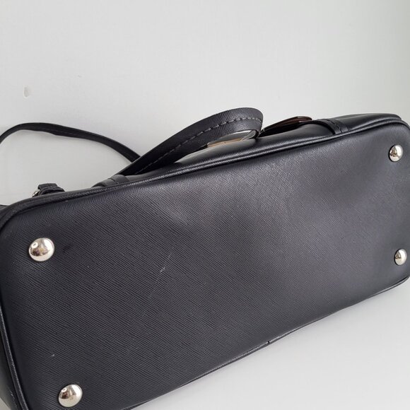 Coach Black Peyton Leather Jordan Satchel Tote I Authentic - Picture 11 of 17